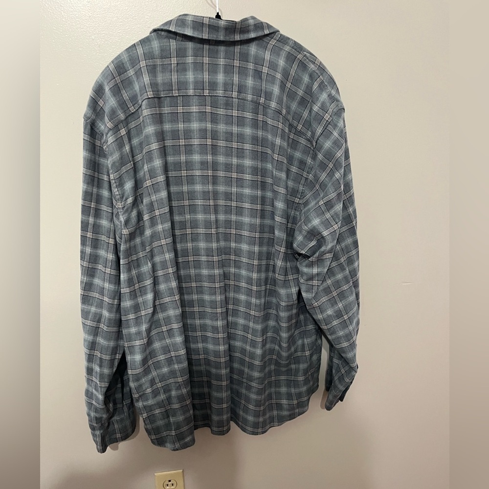 Wrangler Men's Blue Gray Checkered Button Down Shirt XXL - Picture 2 of 8